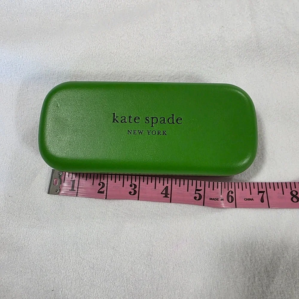 Kate Spade Sunglasses Hard Case Green Black Clam Shell‎ With Microfiber Cloth 7